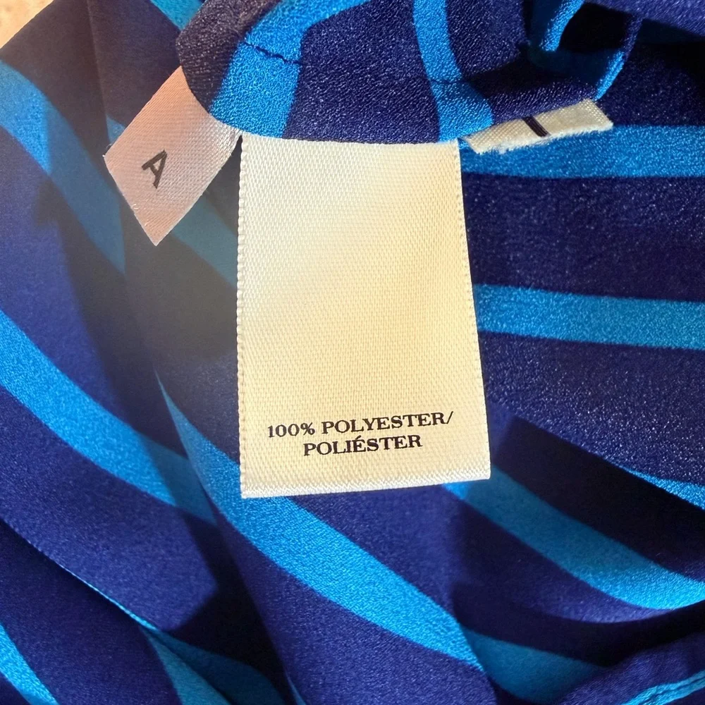 Ann Taylor Blouse Top Long Sleeve blue size 6 - Picture 10 of 12